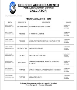 Programma didattico allenatori