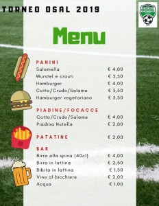 Menu Gastronomia