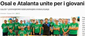 Screenshot Notiziario Osal Atalanta